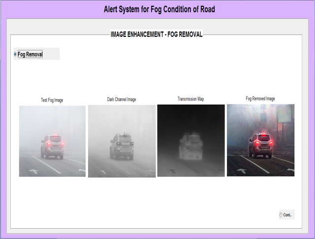 Alert System for Fog Condition of Road