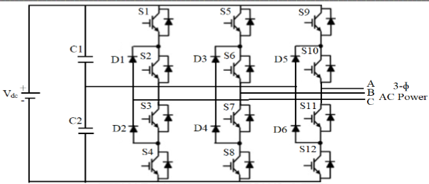 Power circuit of TLBIAC with diode clamped topology
