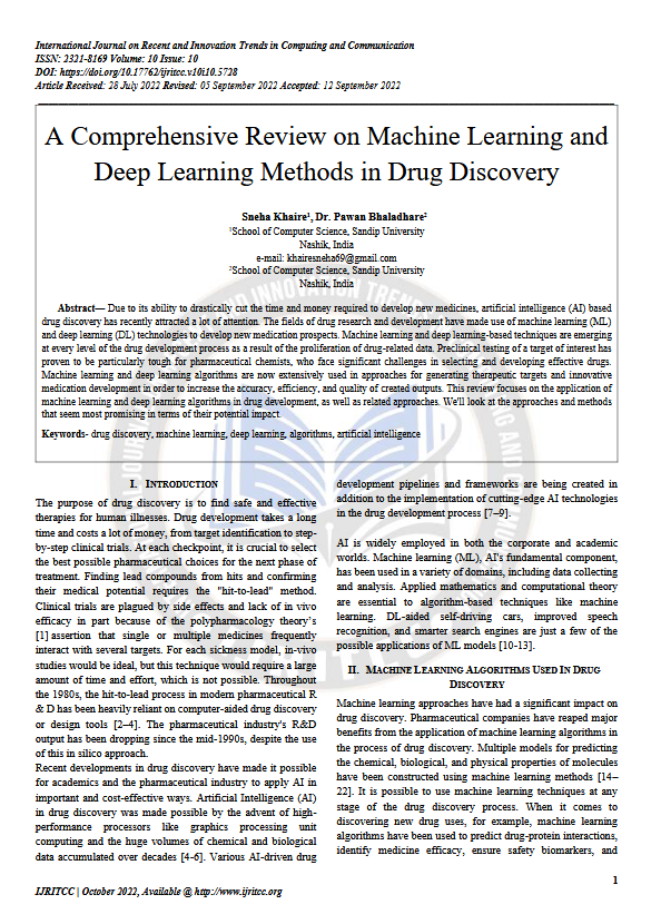 A Comprehensive Review on Machine Learning and Deep Learning Methods in Drug Discovery